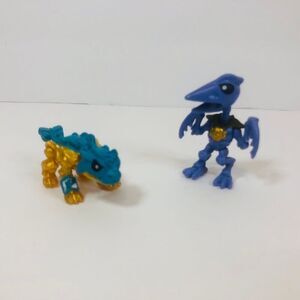treasure x gold mini dino’s action figures dactyl purple and blue